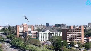 Boeing C-17 lat nad miastem w Australii