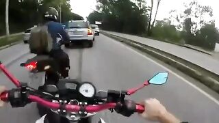 Szalona jazda na motocyklu zakończona wypadkiem