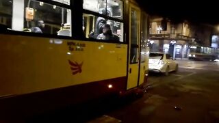 Łódź - Tramwaj kontra Mercedes