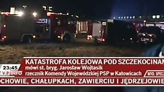 Zderzenie pociągów na śląsku