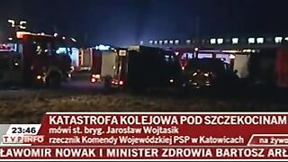 Zderzenie pociągów na śląsku